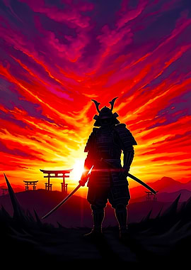 Samurai at Sunset
