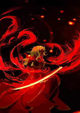 Red Oni Warrior with Katana