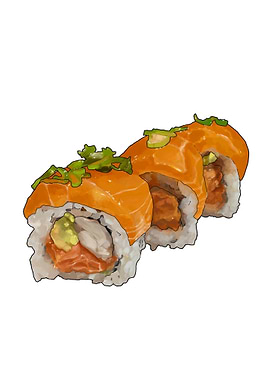Sushi Roll Illustration