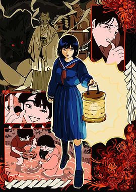 Japanese Schoolgirl with Bento Box