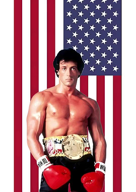 Rocky Balboa with American Flag