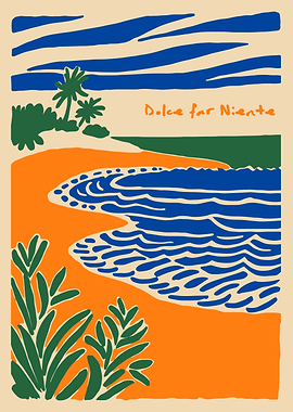 Dolce far Niente Beach Illustration