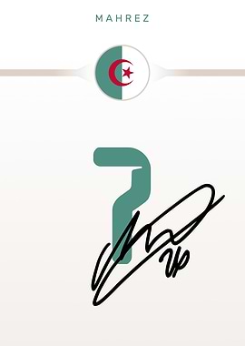 Algeria | Riyad Mahrez Jersey Art