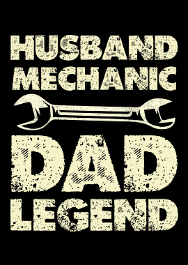 Husband Mechanic Dad Legend Graphic