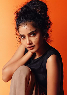 anupama on orange background