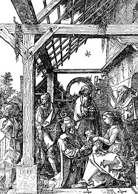 Adoration of the Magi Albrecht Durer Engraving