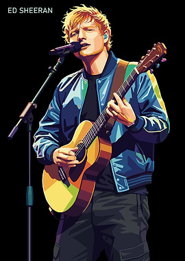Ed Sheeran Performing with Guitar