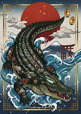 Japanese Crocodile Art
