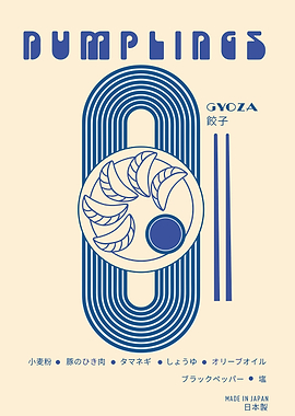 Dumplings Gyoza Minimalist Food