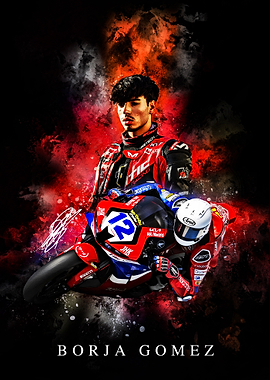 Borja Gomez Motorcycle Racing Portrait