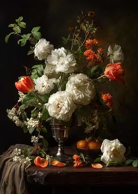 Floral Still Life with Roses