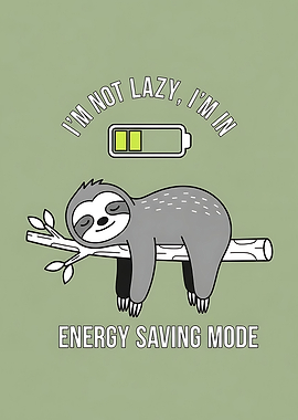 Lazy Sloth Energy Saving Mode