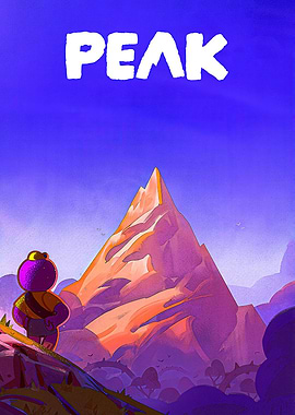 Peak : Cartoon Character and Mountain Landscape