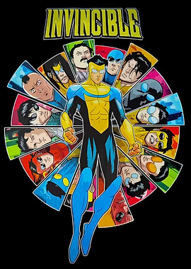 Invincible Comic Book Character Collage