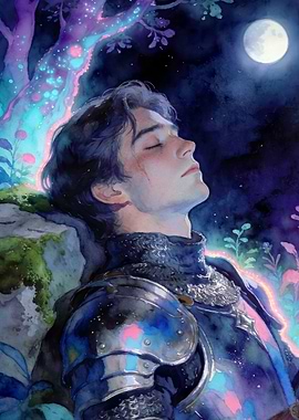 Sleeping Knight Under Moonlight
