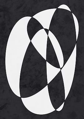 Abstract Black and White Geometric Design