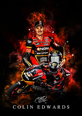 Colin Edwards Motorcycle Racing Portrait