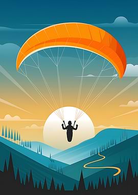 Paragliding Adventure at Sunset