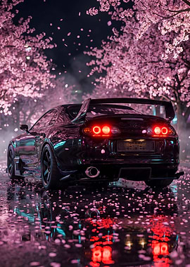 JDM Supra Mk4 Night Cherry Blossoms