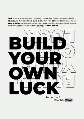 Build Your Own Luck Typography