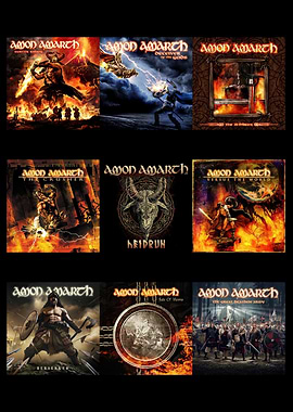Amon Amarth Album Covers Collage