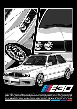 BMW E30 Illustration