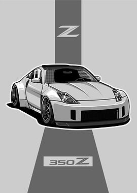 Nissan 350Z Car Potrait