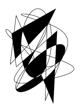 Abstract Black and White Geometric Art