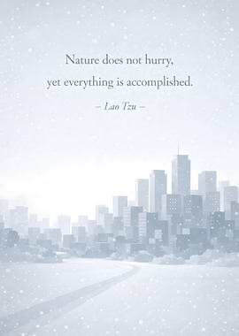 Nature and Cityscape with Lao Tzu Quote