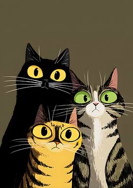 3 Cats Portrait