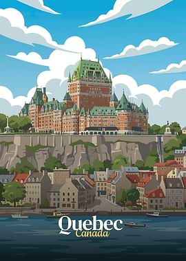 Quebec City, Canada Travel Poster