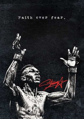 Inspirational Gym Poster – Faith Over Fear