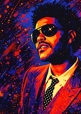 The Weeknd Colorful Portrait