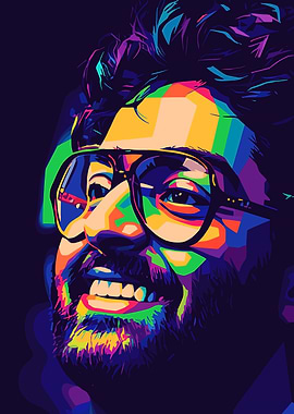Colorful Portrait of arijit singh