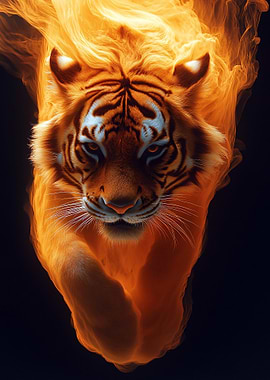 Fiery Tiger Portrait