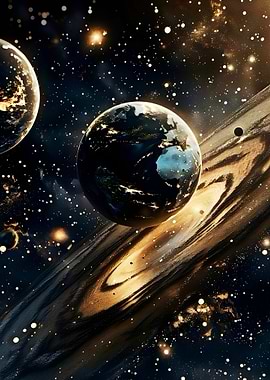 Planets and Rings in Space