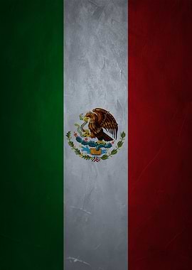 Mexican Flag with Emblem