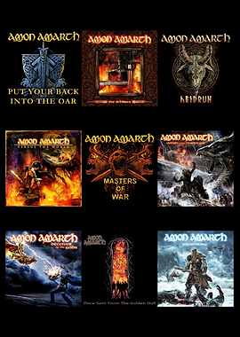 Amon Amarth Album Covers Collage