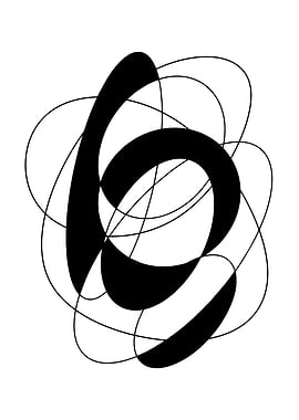 Abstract Black and White Curves