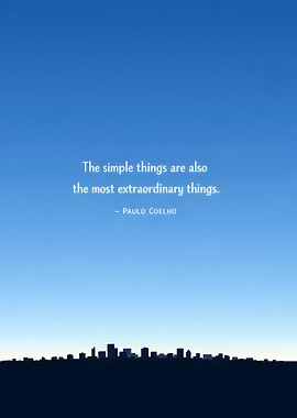 Inspirational Quote over Cityscape Silhouette