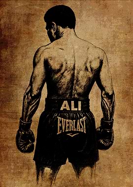 Muhammad Ali Back View Art