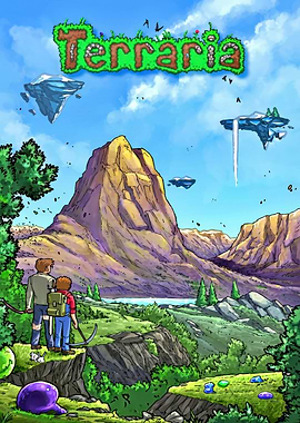 Terraria Landscape with Characters