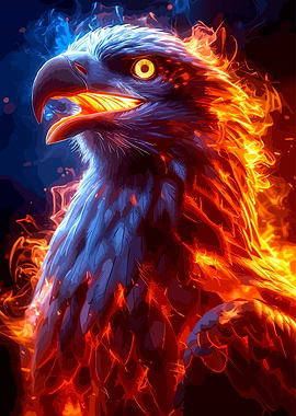 Fiery Eagle Digital Art