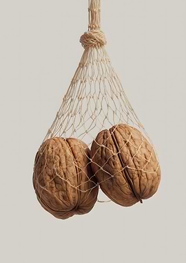 Walnuts in a Net Bag