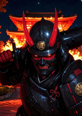 Red-Eyed Samurai Warrior