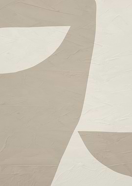 Abstract Beige and White Shapes