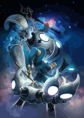 Fantasy Character with Clockwork Robot