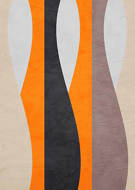 Abstract Wavy Stripes Art