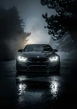 BMW M4 in the Rain