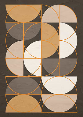 Geometric Abstract Art with Circles